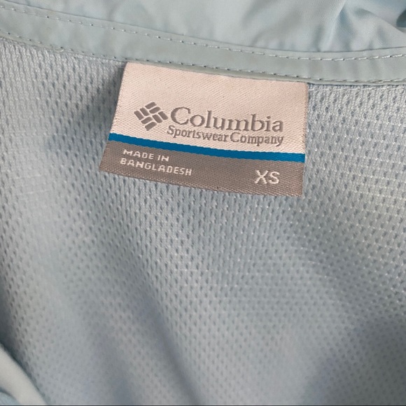 Columbia Light Blue Rain Jacket - Picture 2 of 8
